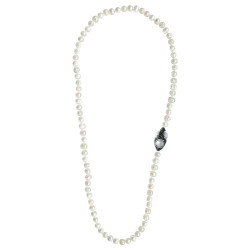 Κολιέ με λευκά μαργαριτάρια Fresh Water Pearl - M123469C