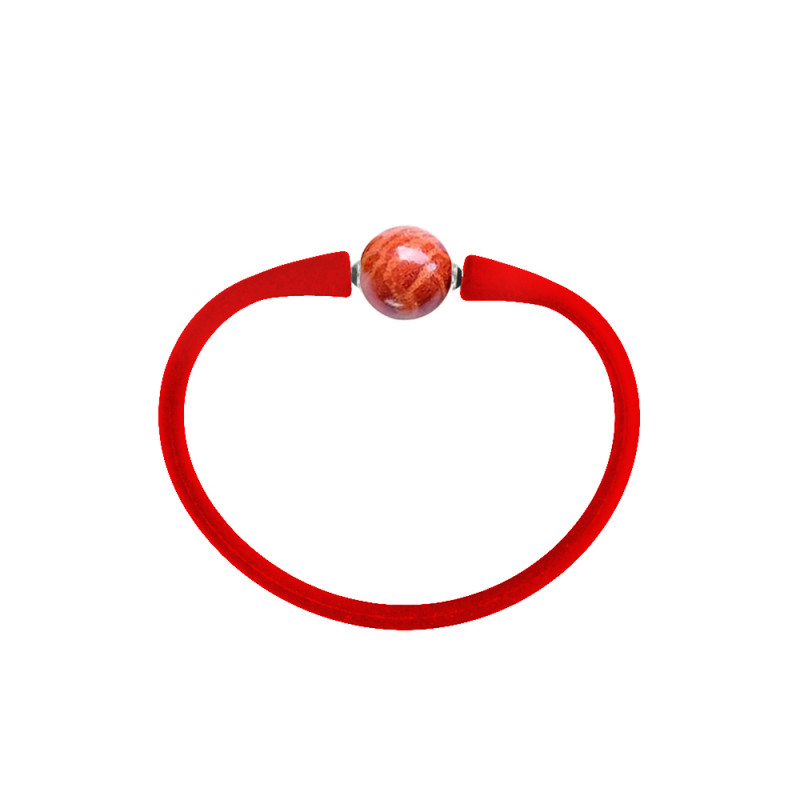 Βραχιόλι με Coral 14mm Red Elastic Silicon - R122715C