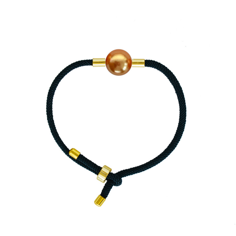 Βραχιόλι με  gold Shell Pearl και νήμα - S124343G